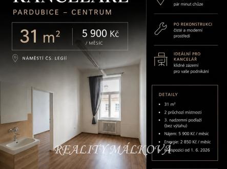 Pronájem kanceláře, 31 m²