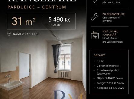 Pronájem kanceláře, 31 m²