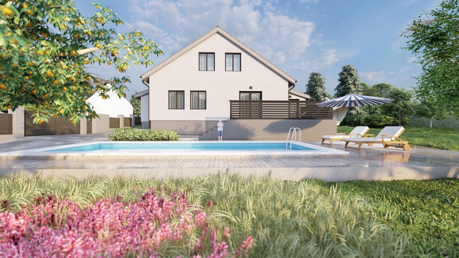 Slapy - prodej rodinného domu 260 m², pozemek 1 227 m² se stavebním povolením, okres Praha-západ.