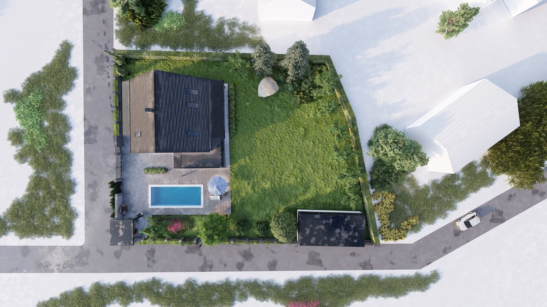 Slapy - prodej rodinného domu 260 m², pozemek 1 227 m² se stavebním povolením, okres Praha-západ.