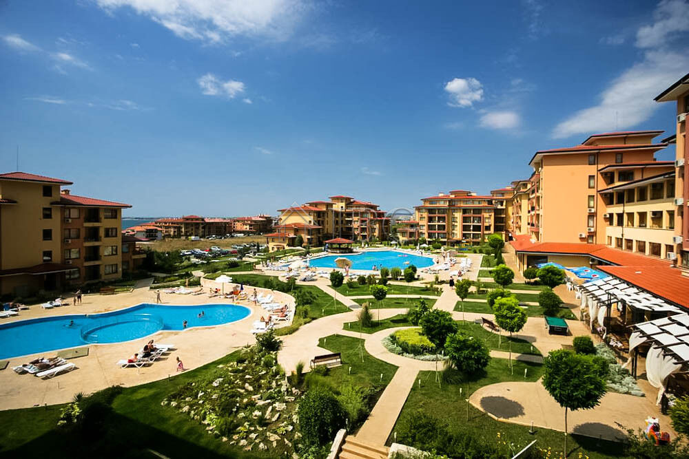 Výhled na moře a bazén Apartmán s 1 ložnicí v Magic Dreams, St. Vlas