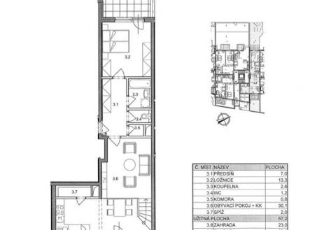 Prodej bytu, 2+kk, 57 m²