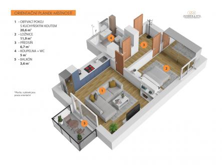 Prodej bytu, 2+kk, 54 m²