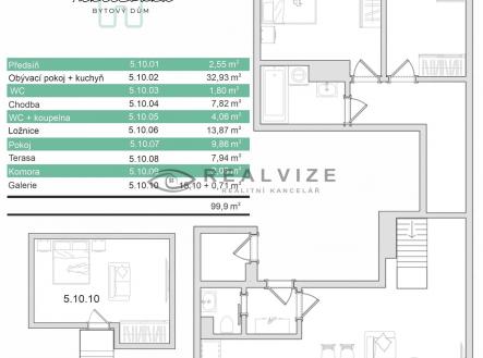 Prodej bytu, 4+kk, 100 m²