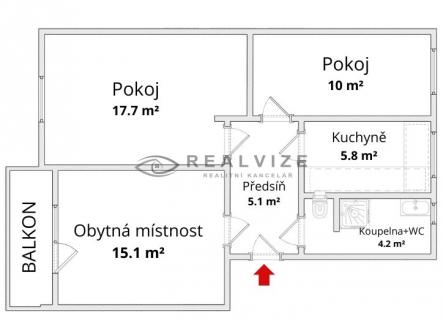 Prodej bytu, 3+1, 72 m²