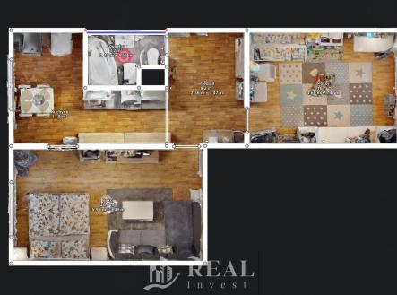 Prodej bytu, 2+1, 62 m²