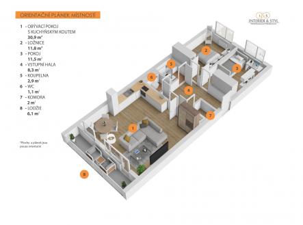 Prodej bytu, 3+kk, 80 m²