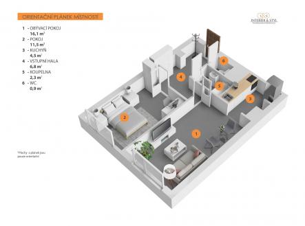 Prodej bytu, 2+kk, 43 m²
