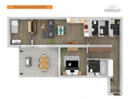 Pronájem bytu, 3+kk, 100 m²