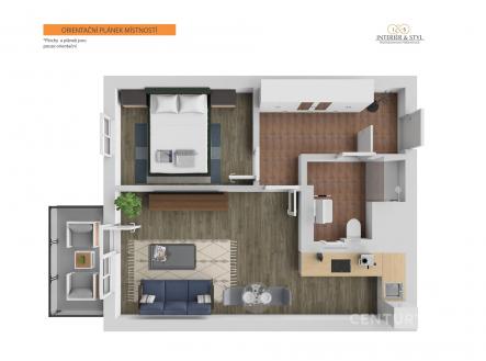 Pronájem bytu, 2+kk, 47 m²