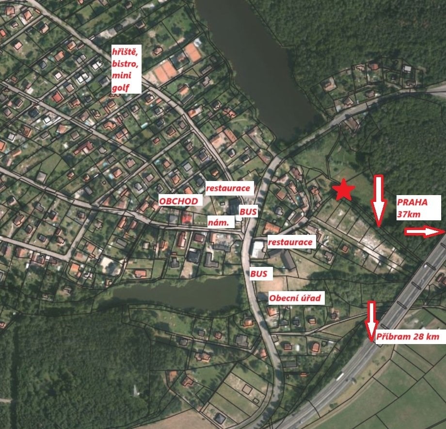 Prodej pozemku - zahrady, 650 m² - Voznice u Dobříše