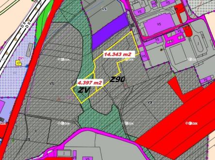Prodej pozemku pro komerční výstavbu, 14 343 m²