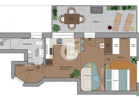 Prodej bytu, 1+kk, 43 m²