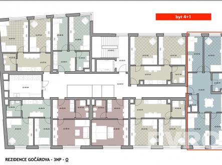 Pronájem bytu, 4+1, 67 m²
