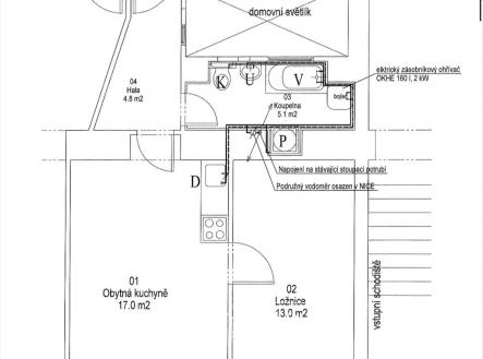 Prodej bytu, 2+kk, 42 m²