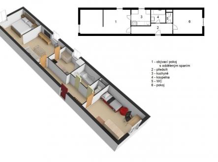 Prodej bytu, 2+1, 55 m²