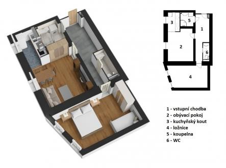 Prodej bytu, 2+kk, 59 m²