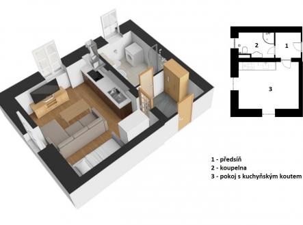 Prodej bytu, 1+kk, 30 m²