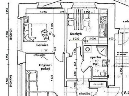 Pronájem bytu, 1+1, 52 m²