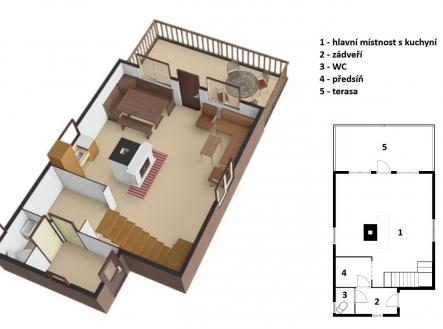 Prodej chaty/rekreačního objektu, 67 m²