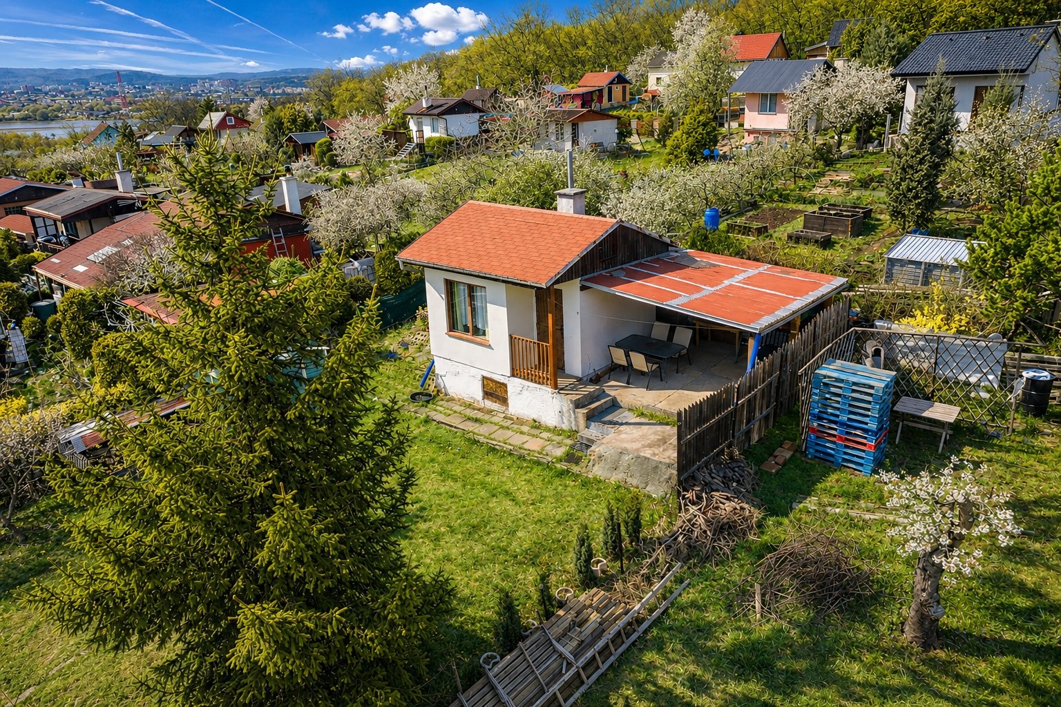 Prodej, chata, 16 m2, osobní vlastnictví, zahrada 387 m2, Údlice