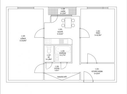 Prodej bytu, 2+1, 78 m²
