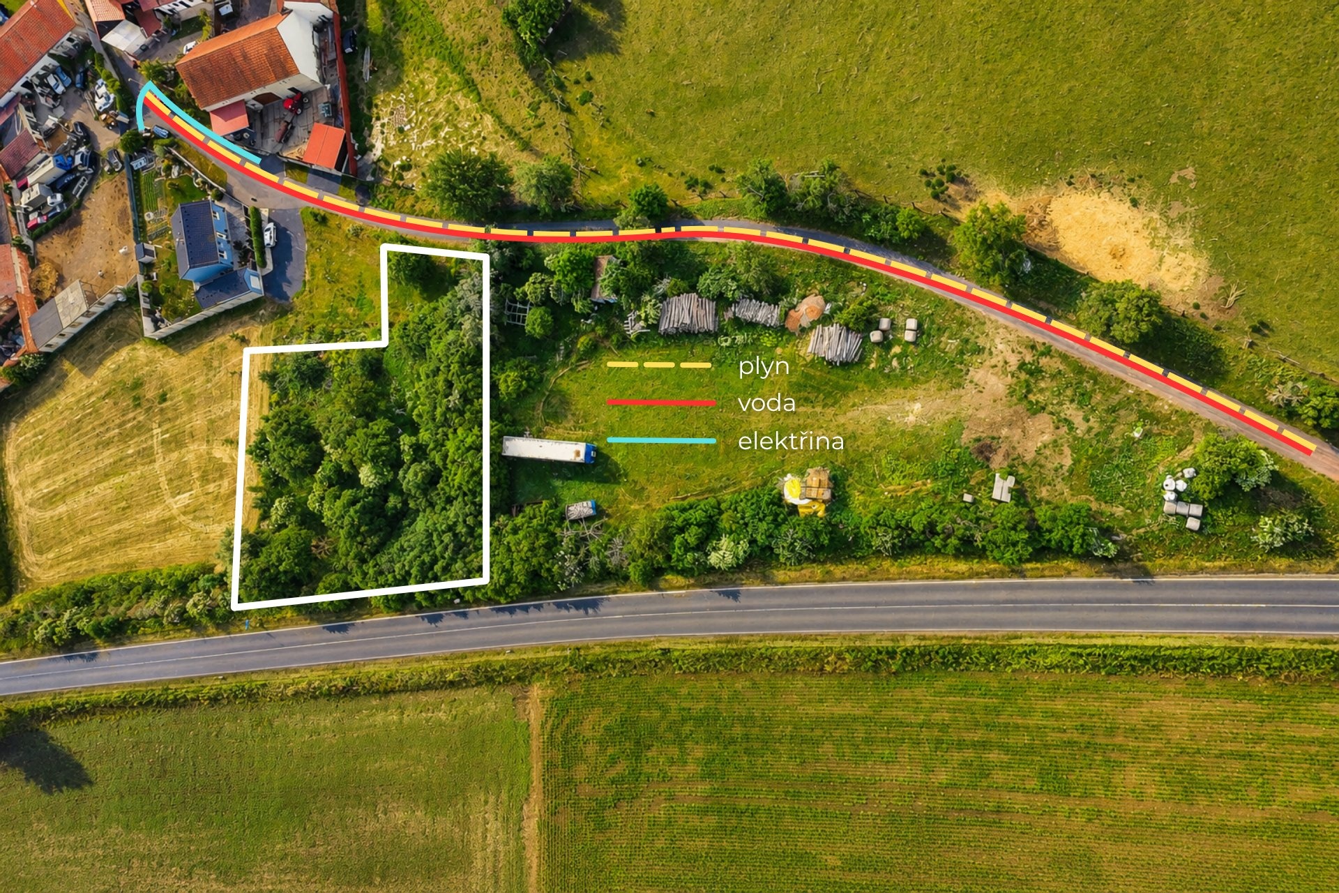 Prodej, stavební pozemek, 2351 m2, Sušany - Strupčice