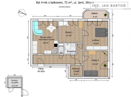 Prodej bytu, 4+kk, 73 m²