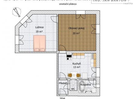 Prodej bytu, 2+1, 57 m²