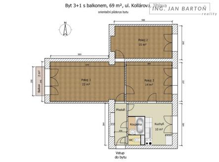 Prodej bytu, 3+1, 69 m²