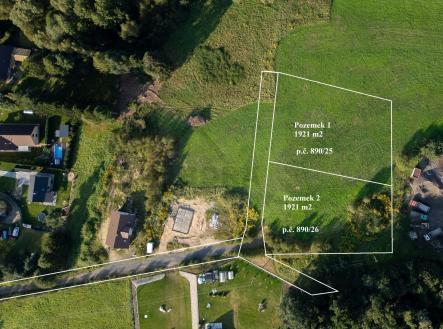 Stavební pozemek v přírodě, Mníšek u Liberce – výběr ze dvou parcel