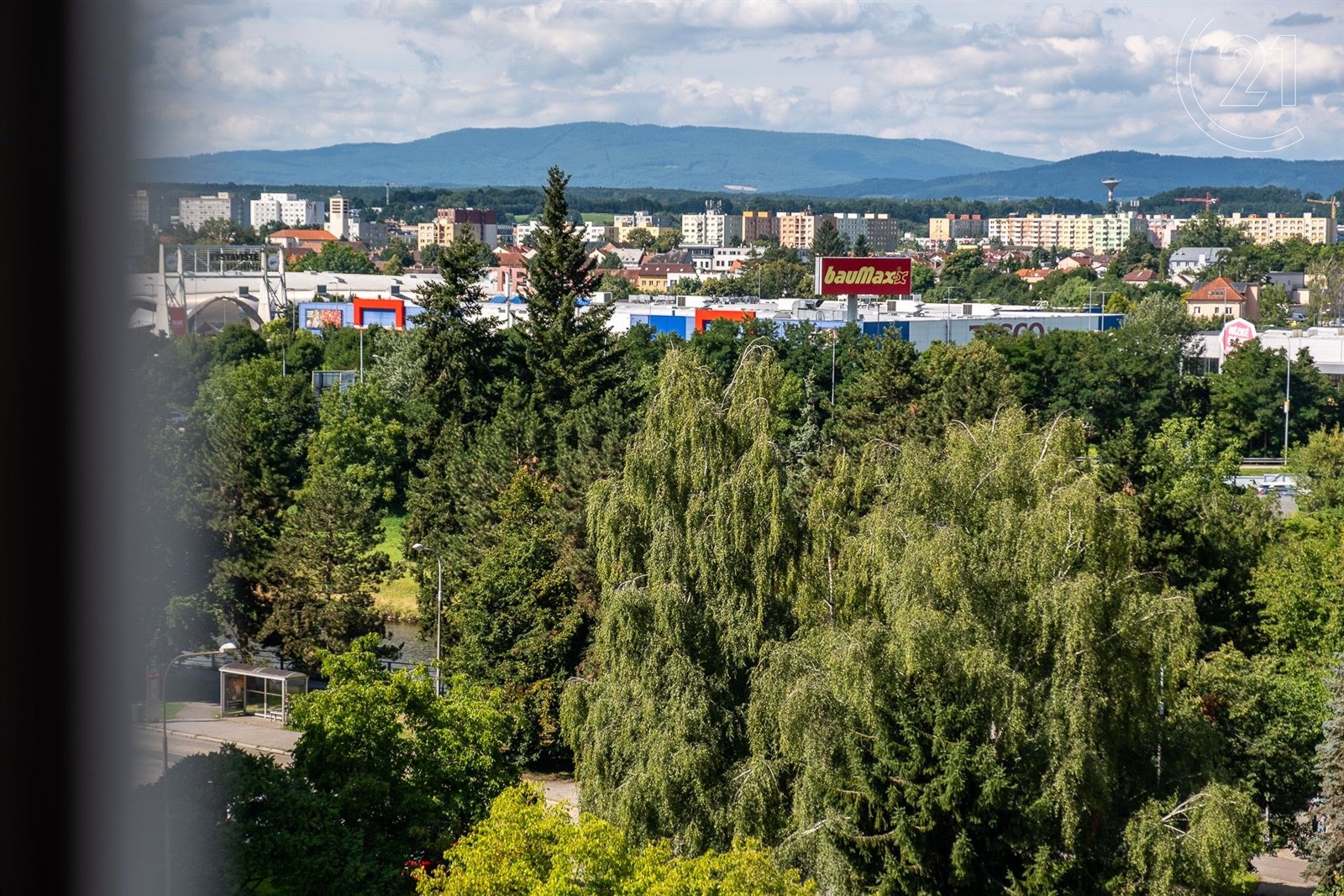 Výhled na řeku a Blanský les