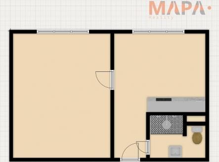 Pronájem bytu, 1+1, 35 m²