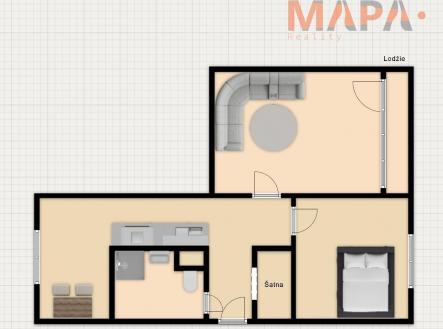 Prodej bytu, 2+1, 56 m²