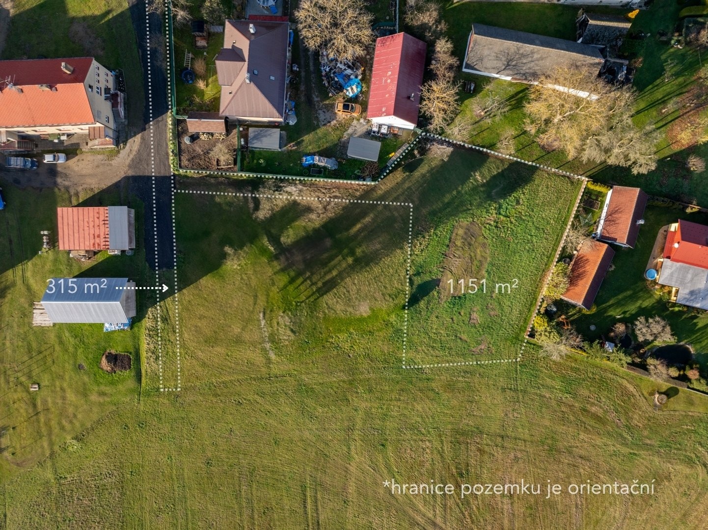 Vymezená hranice pozemku