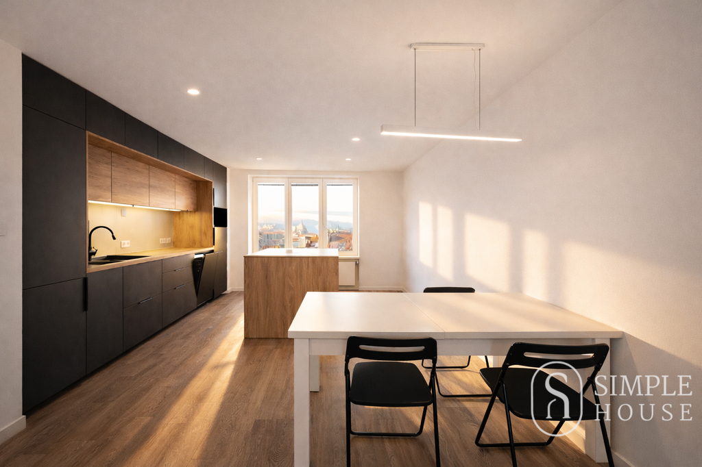 obývací pokoj s kuchyní