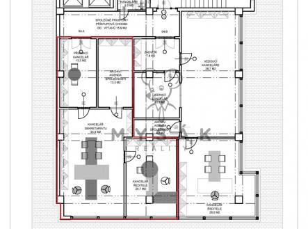 Pronájem - kanceláře, 83 m²