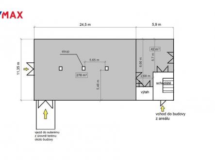 Pronájem skladovací prostor, 300 m²