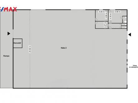 Pronájem skladovací prostor, 940 m²