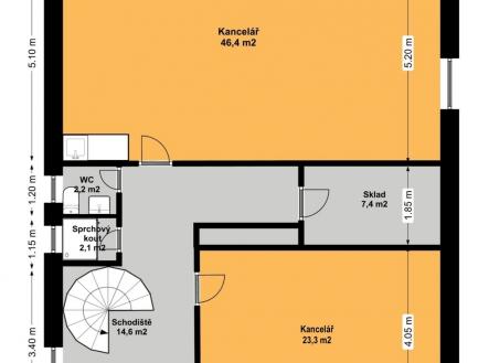 Pronájem kanceláře, 200 m²