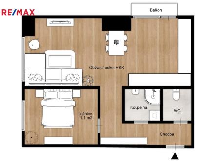 Prodej bytu, 2+1, 45 m²