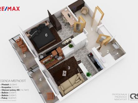 Prodej bytu, 2+kk, 53 m²