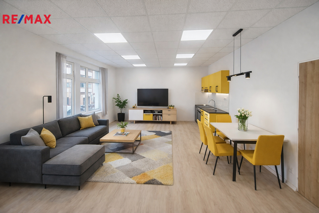 Vizualizace - kuchyň/obývák