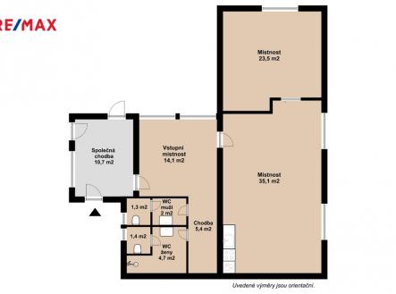 Pronájem kanceláře, 88 m²