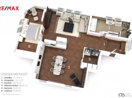 Pronájem bytu, 2+kk, 108 m²