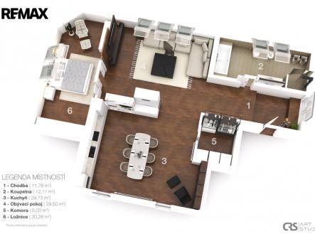 Pronájem bytu, 2+kk, 108 m²