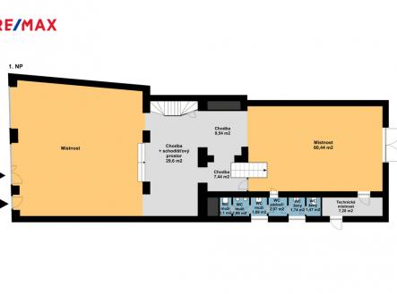 Pronájem obchodní prostor, 203 m²