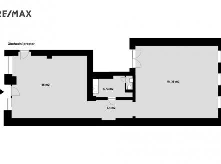 Pronájem obchodní prostor, 115 m²