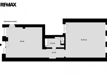 Pronájem obchodní prostor, 115 m²