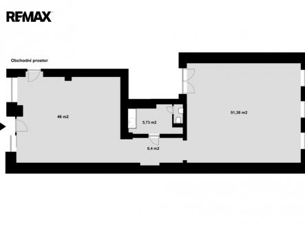 Pronájem obchodní prostor, 115 m²